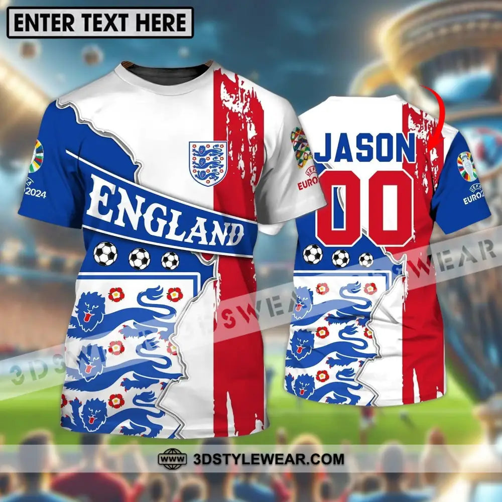 Unisex Shirt - Custom Name And Number England National Team T-Shirt