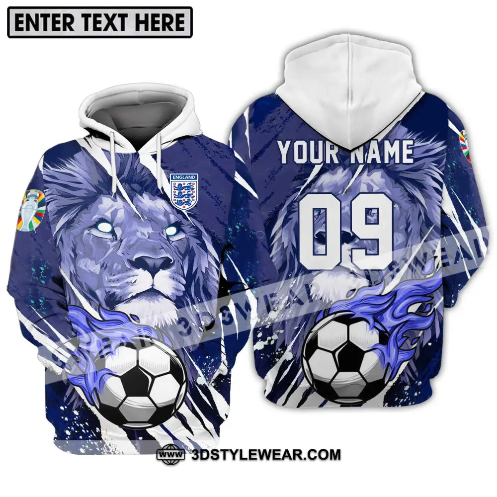 Unisex Shirt - Custom Name And Number England Team Lion Ball Hoodie / S T-Shirt