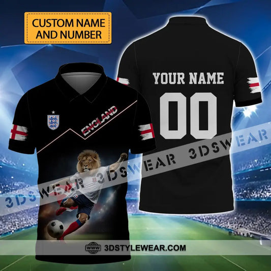 Unisex Shirt - Custom Name And Number Euro 2024 England Lion T-Shirt