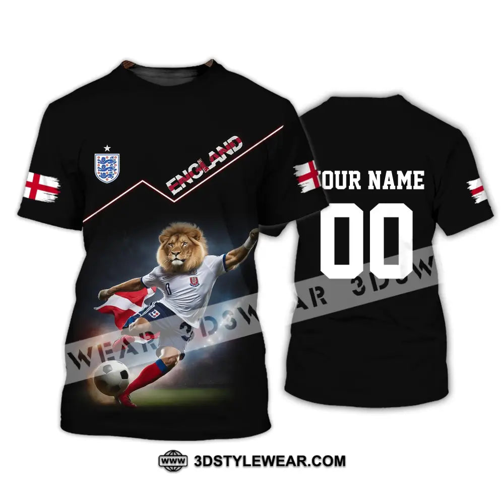 Unisex Shirt - Custom Name And Number Euro 2024 England Lion T-Shirt / S T-Shirt