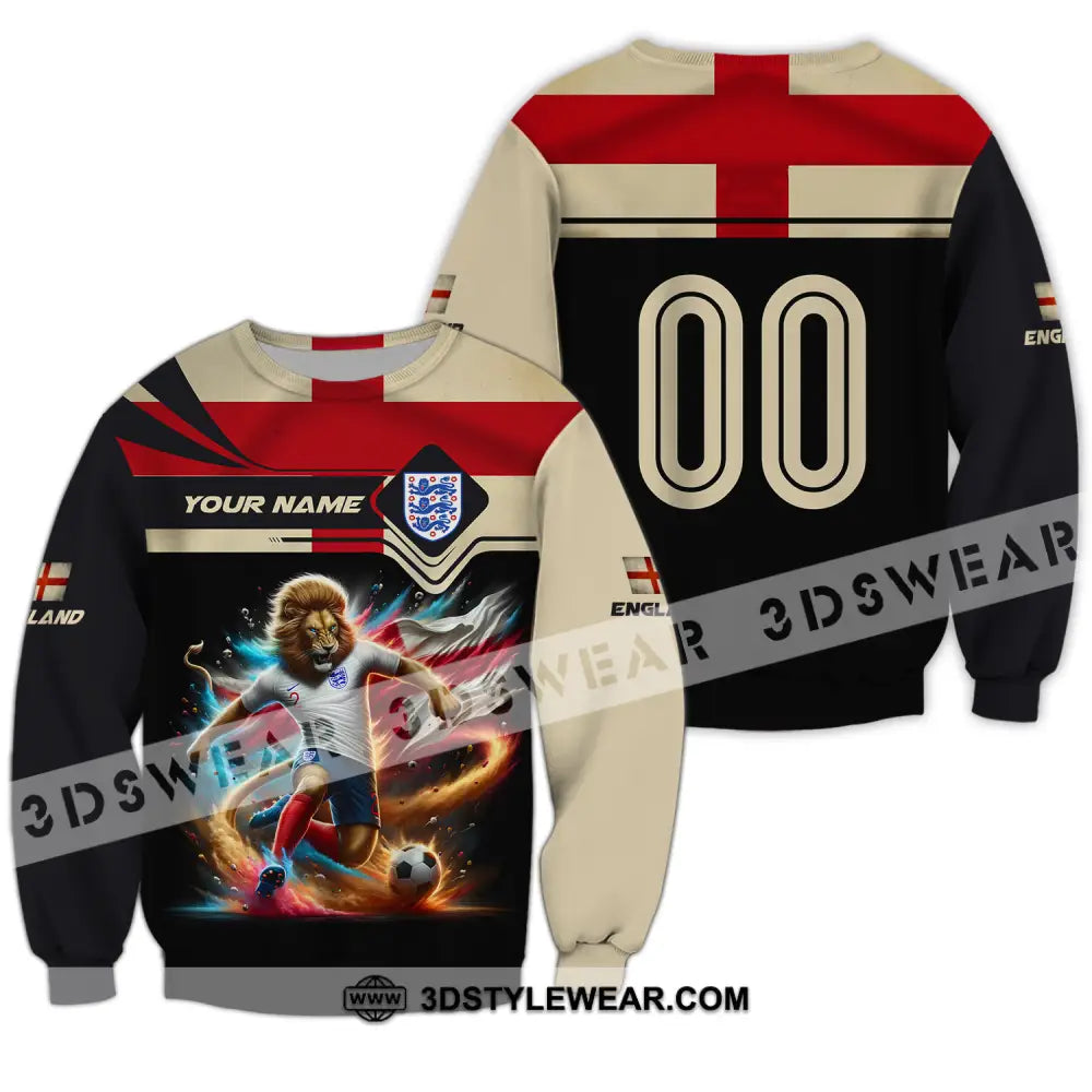 Unisex Shirt - Custom Name And Number Euro 2024 England Long Sleeve / S T-Shirt