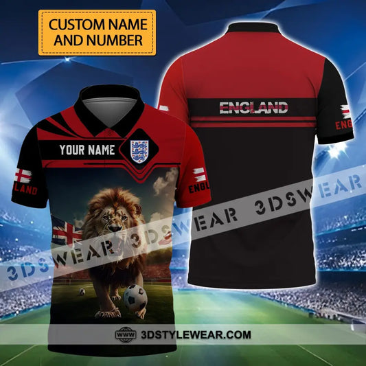 Unisex Shirt - Custom Name And Number Euro 2024 England Team Lover Lion T-Shirt