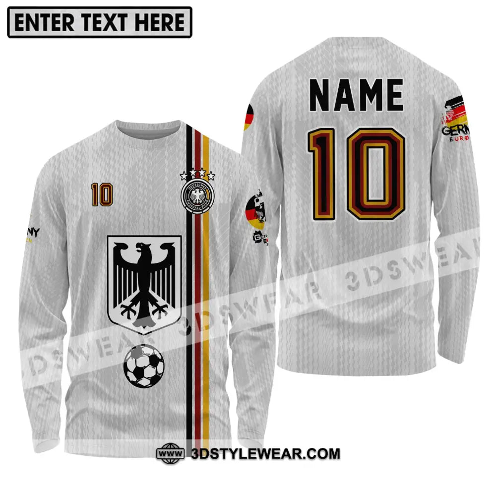 Unisex Shirt - Custom Name And Number Euro 2024 German Long Sleeve / S T-Shirt