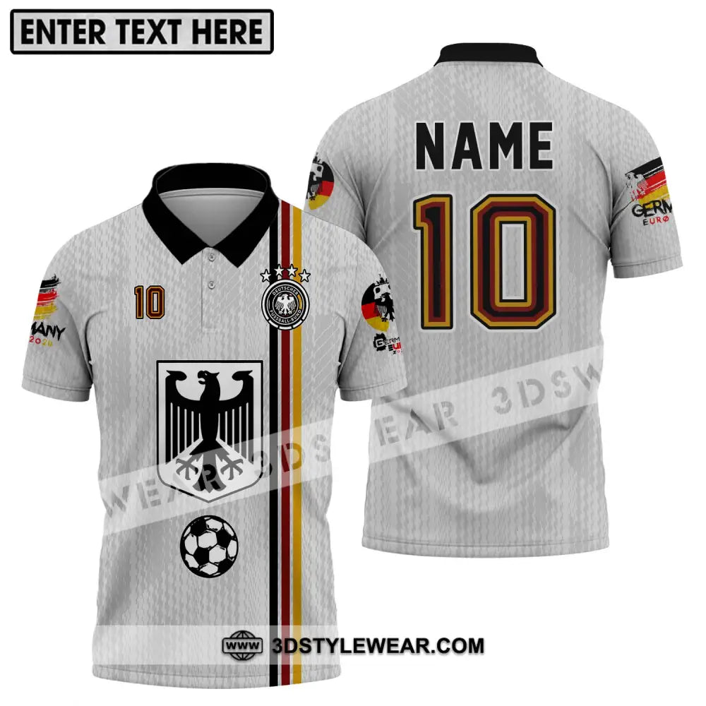 Unisex Shirt - Custom Name And Number Euro 2024 German Polo / S T-Shirt