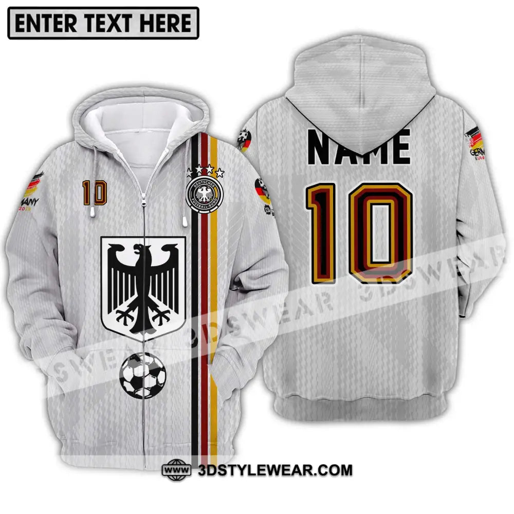 Unisex Shirt - Custom Name And Number Euro 2024 German Zipper Hoodie / S T-Shirt