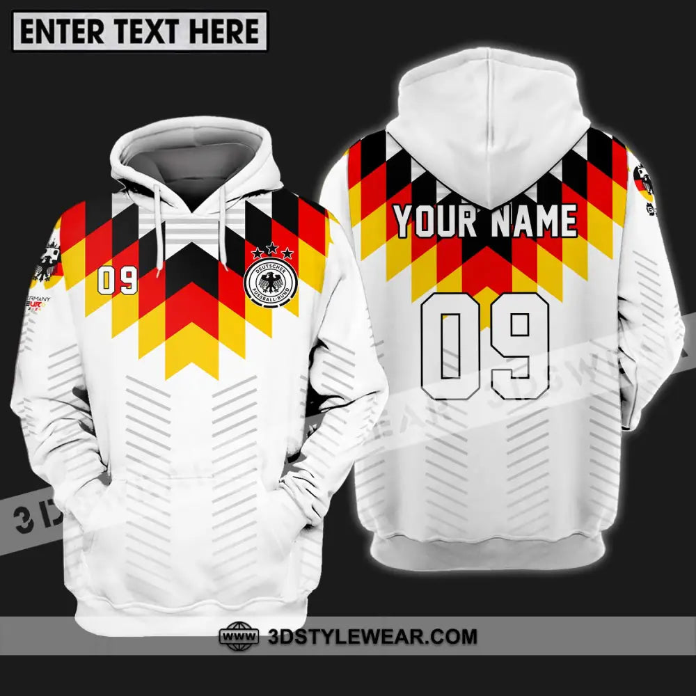 Unisex Shirt - Custom Name And Number Euro 2024 Germany National Team Flag Color Hoodie / S T-Shirt