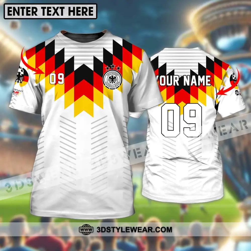 Unisex Shirt - Custom Name And Number Euro 2024 Germany National Team Flag Color T-Shirt