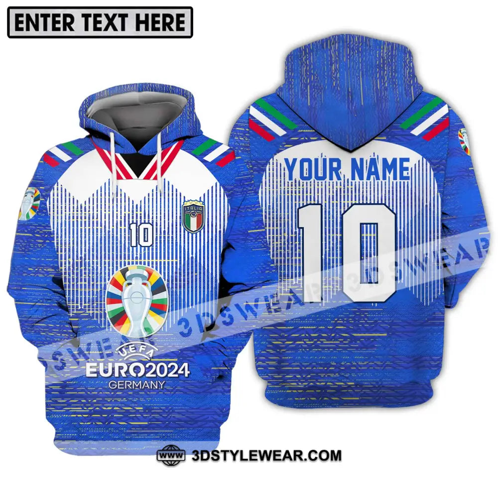 Unisex Shirt - Custom Name And Number Euro 2024 Italy National Team Hoodie / S T-Shirt