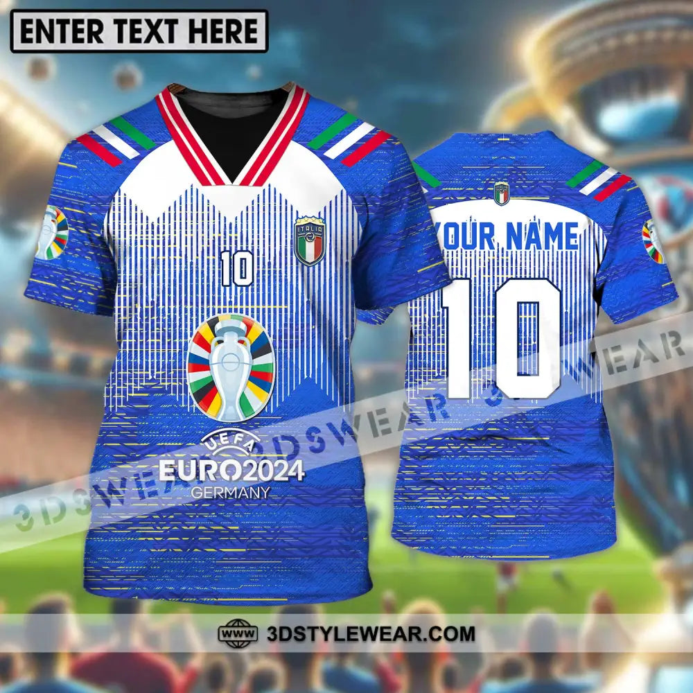 Unisex Shirt - Custom Name And Number Euro 2024 Italy National Team T-Shirt