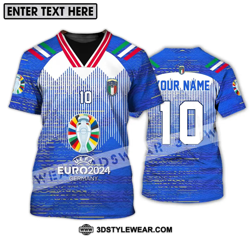 Unisex Shirt - Custom Name And Number Euro 2024 Italy National Team T-Shirt / S T-Shirt