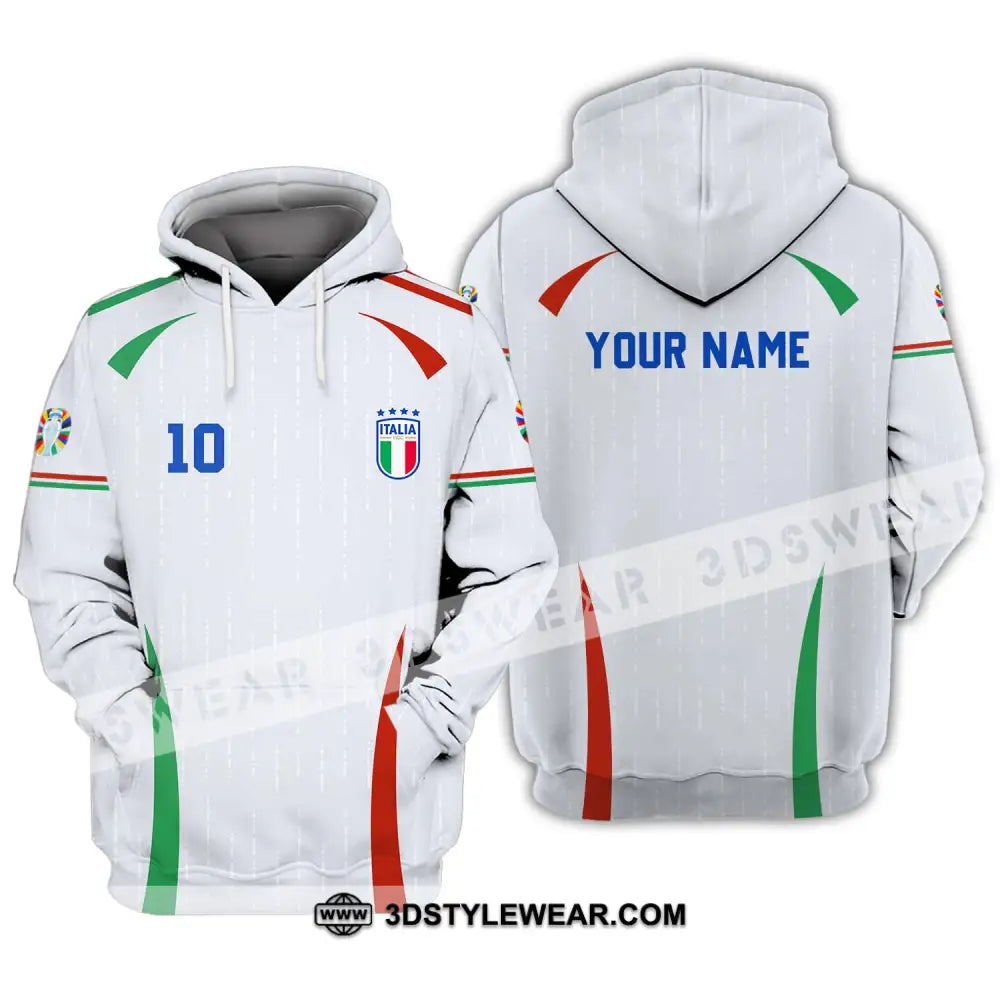 Unisex Shirt - Custom Name And Number Euro 2024 Italy Team Hoodie / S T-Shirt