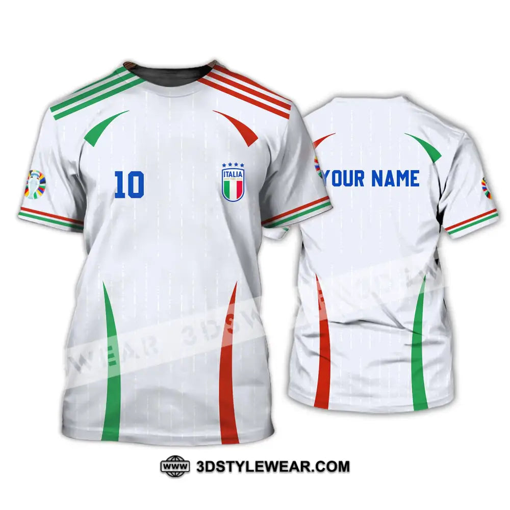 Unisex Shirt - Custom Name And Number Euro 2024 Italy Team T-Shirt / S T-Shirt