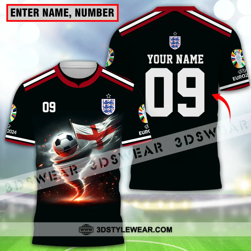 Unisex Shirt - Custom Name And Number Euro 2024 National Team England T-Shirt