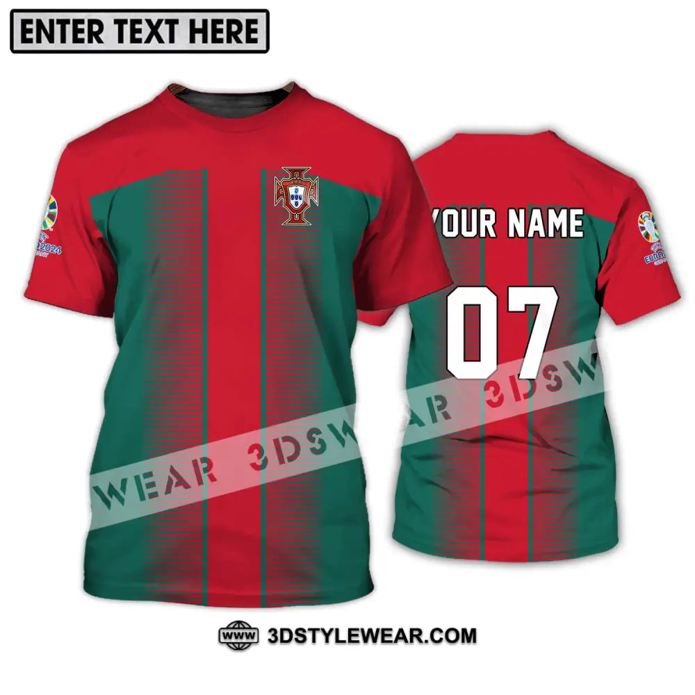 Unisex Shirt - Custom Name And Number Euro 2024 Portugal National Team T-Shirt / S T-Shirt