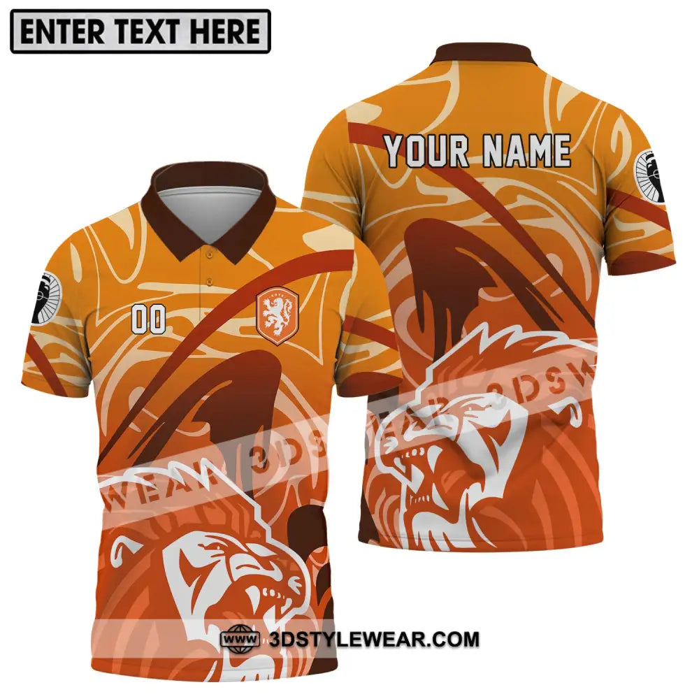 Unisex Shirt - Custom Name And Number Euro 2024 The Royal Dutch Netherlands Lion T-Shirt