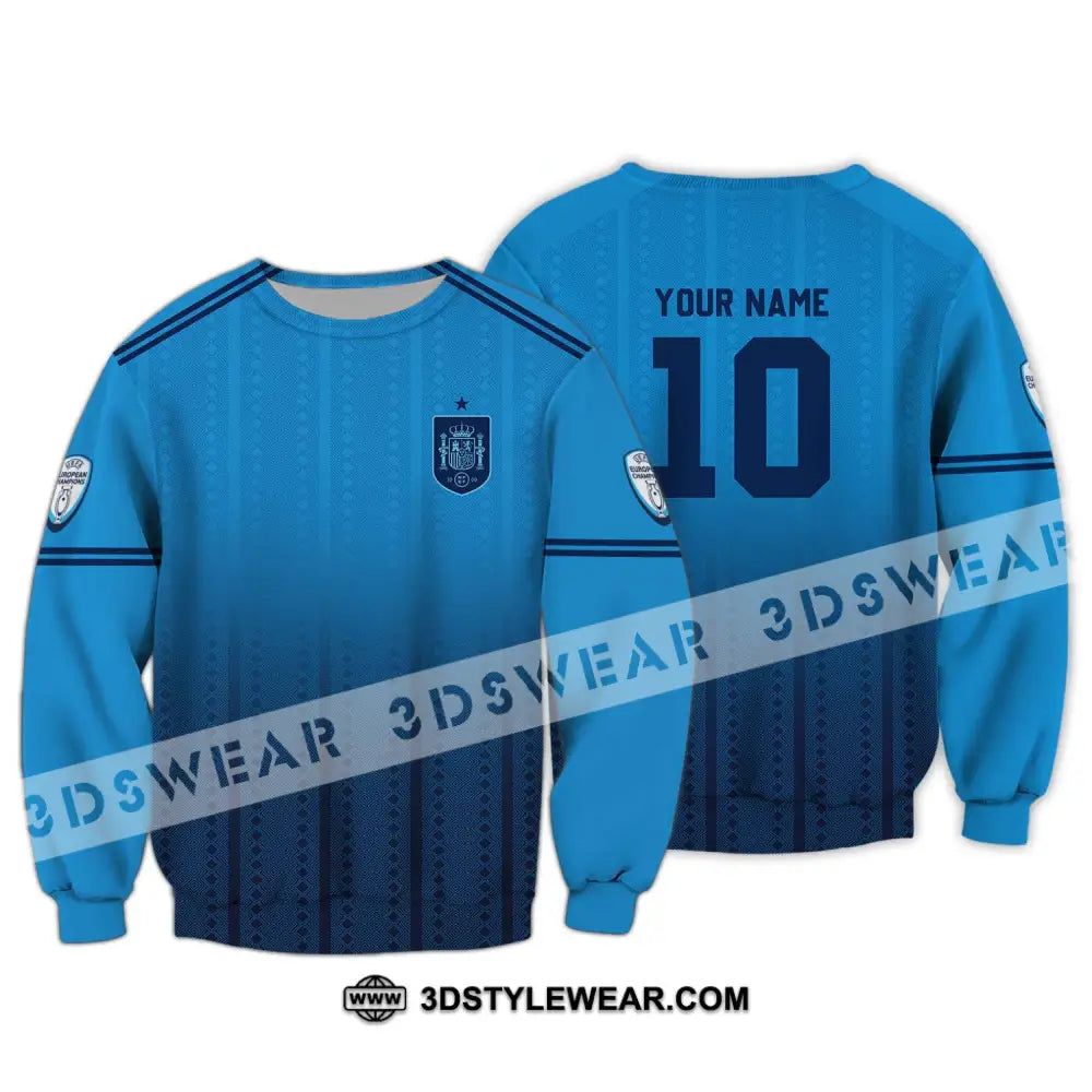 Unisex Shirt - Custom Name And Number European Champions 2024 Long Sleeve / S T-Shirt