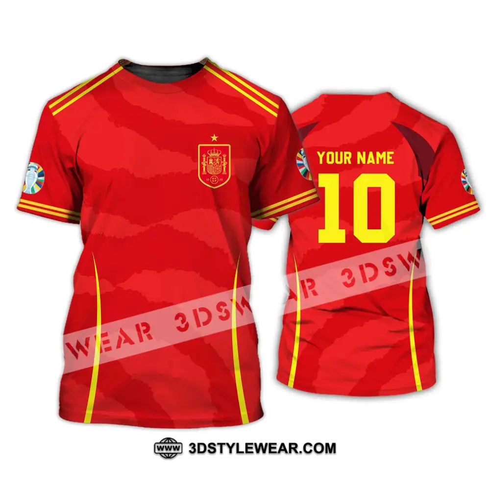 Unisex Shirt - Custom Name And Number European Champions 2024 Red T-Shirt / S T-Shirt