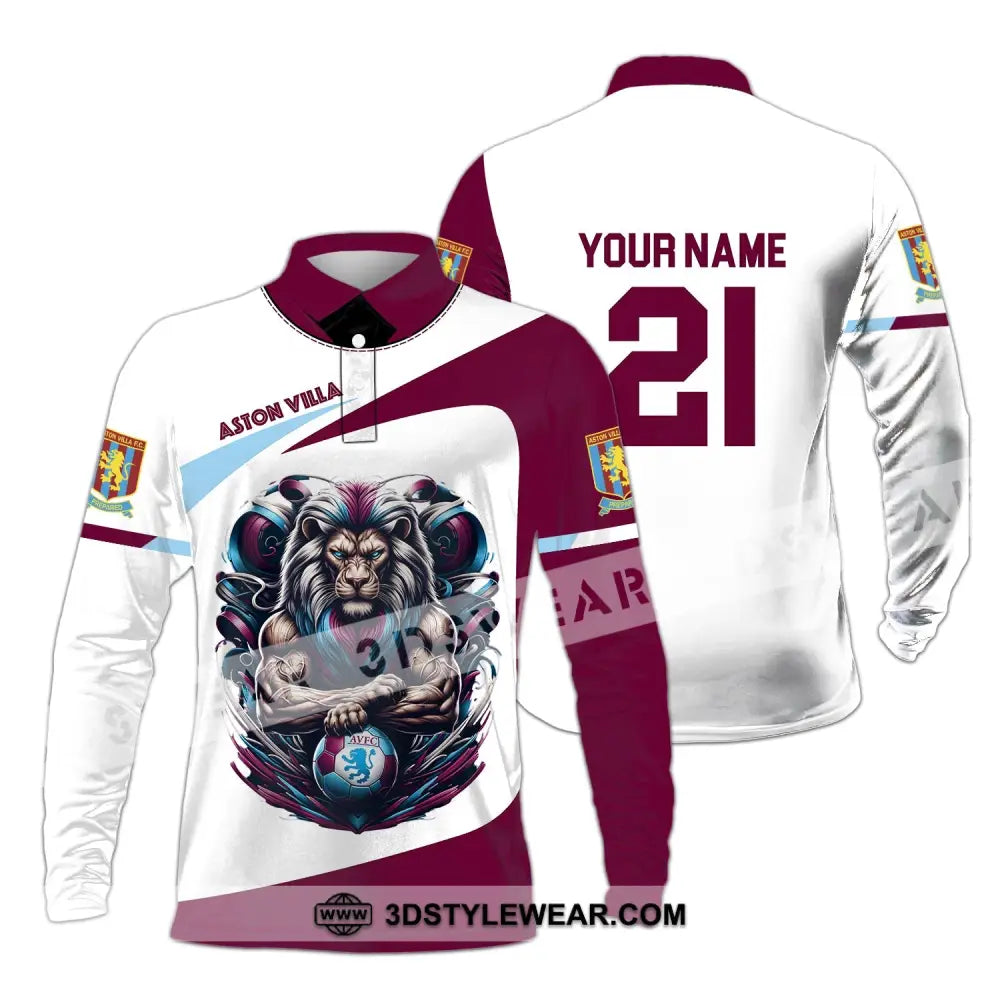 Unisex Shirt - Custom Name And Number Fc Avl Long Sleeve Polo / S T-Shirt