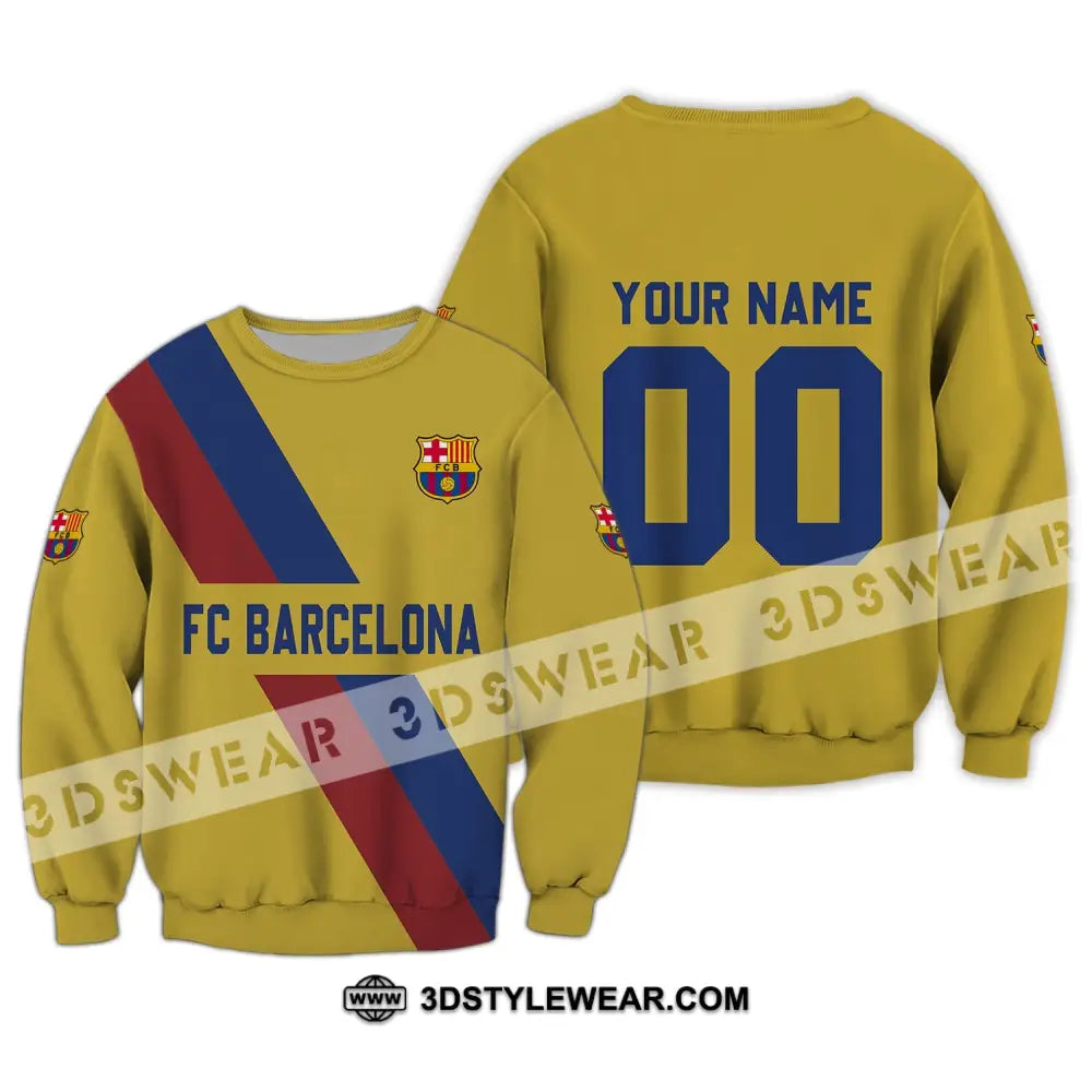 Unisex Shirt - Custom Name And Number Fc Blaugrana Lover Long Sleeve / S T-Shirt