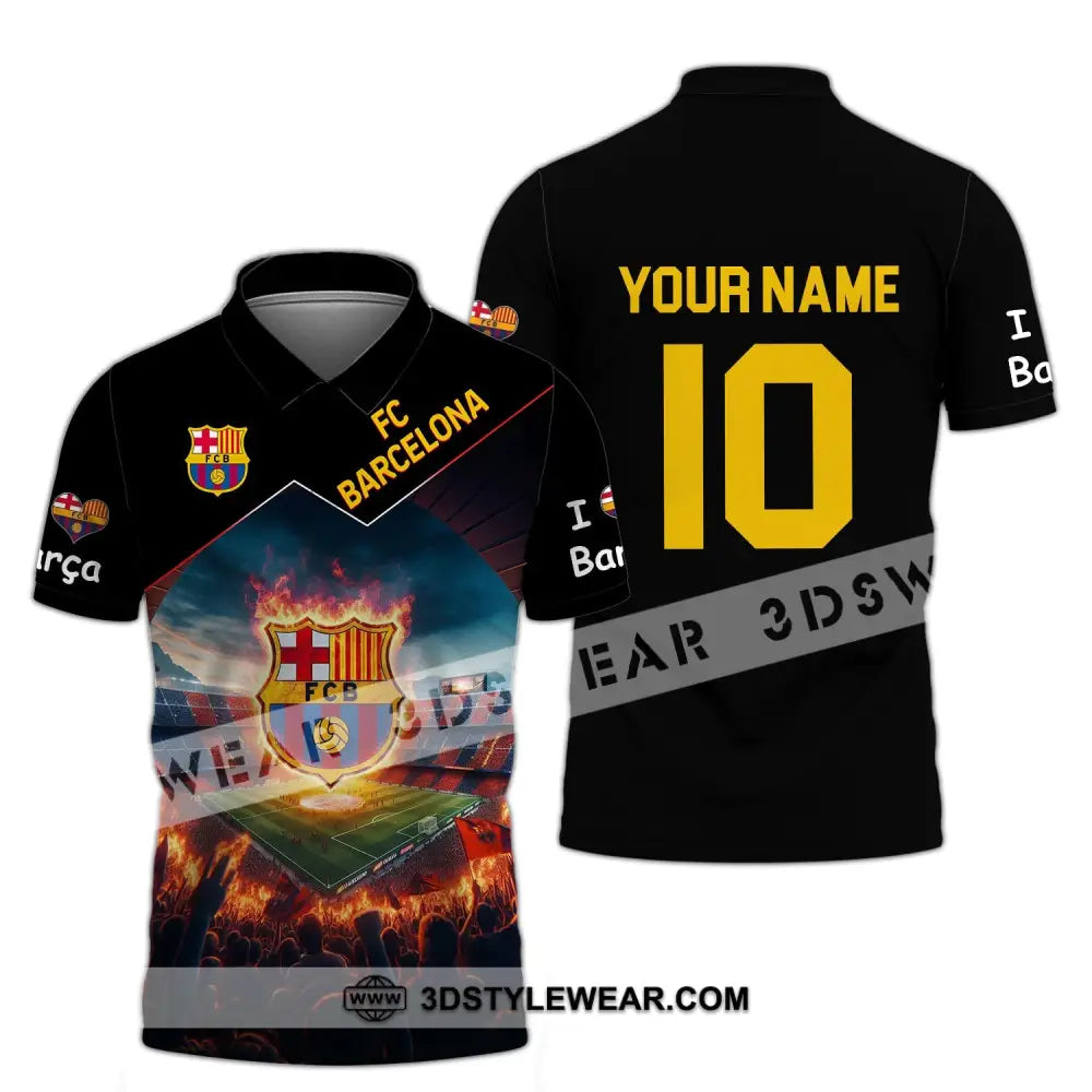 Unisex Shirt - Custom Name And Number Fc Blaugrana Lover Polo / S T-Shirt