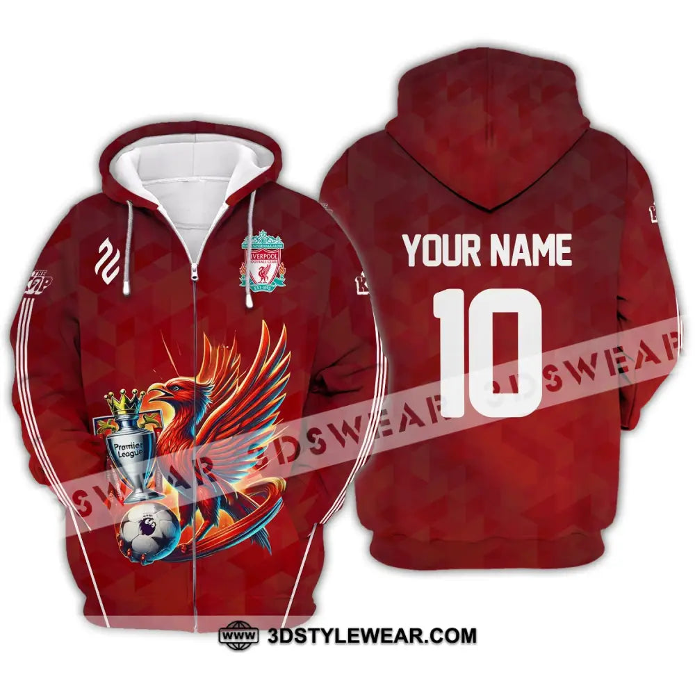 Unisex Shirt - Custom Name And Number Fc Kop Zipper Hoodie / S T-Shirt