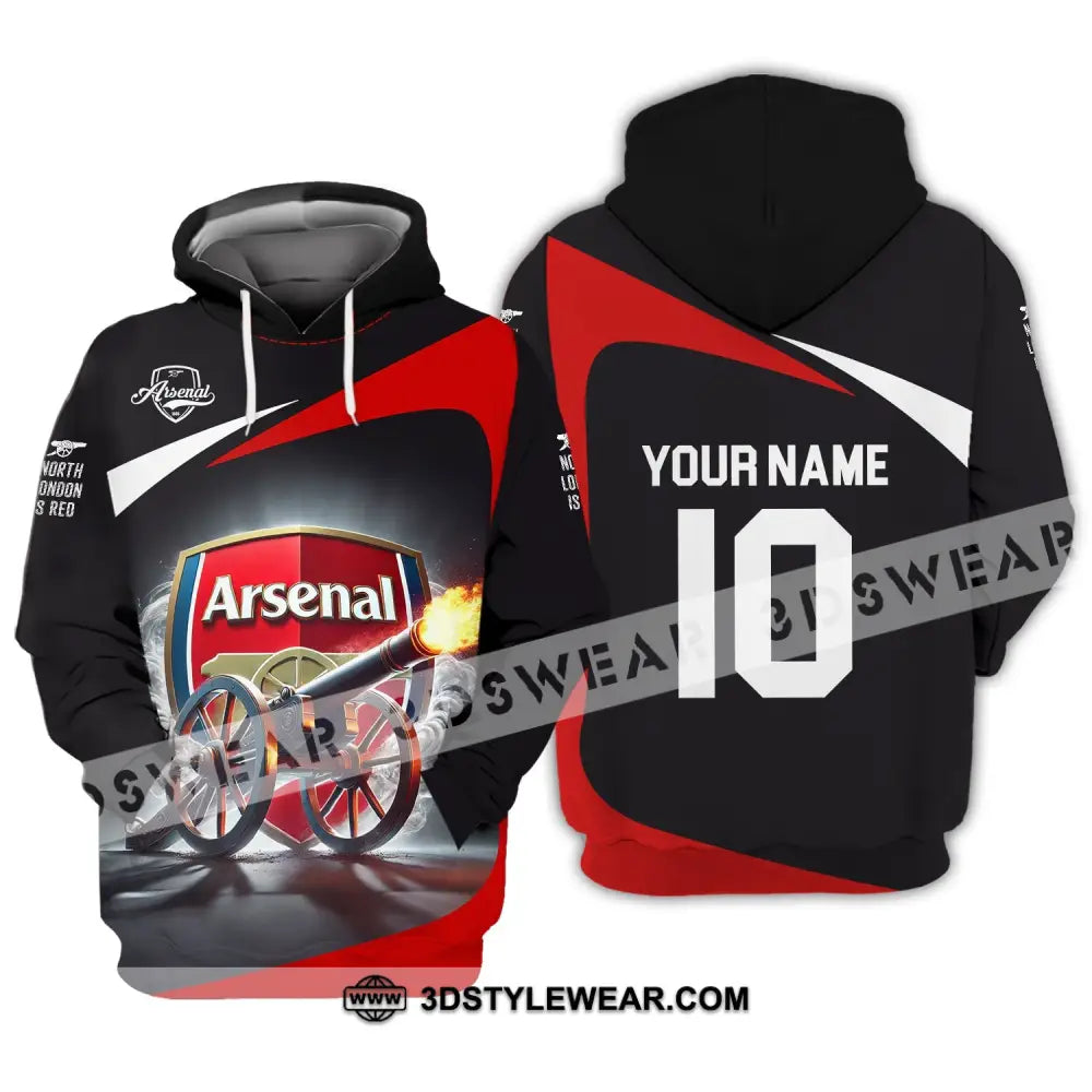 Unisex Shirt - Custom Name And Number Fc The Gunners Hoodie / S T-Shirt