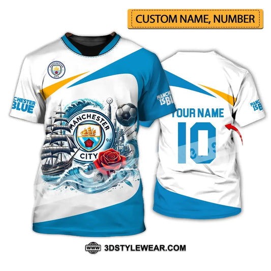 Unisex Shirt - Custom Name And Number Fc The Sky Blues Lover T-Shirt