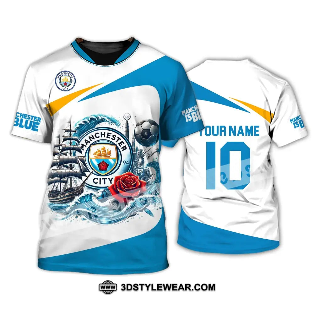 Unisex Shirt - Custom Name And Number Fc The Sky Blues Lover T-Shirt / S T-Shirt