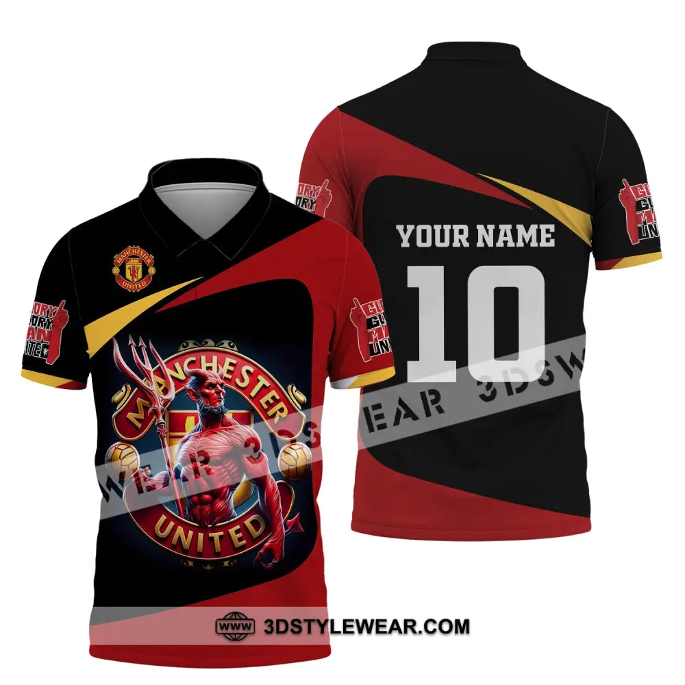 Unisex Shirt Custom Name And Number Football Euro 2024 Mufc Polo Long Sleeve / S T-Shirt