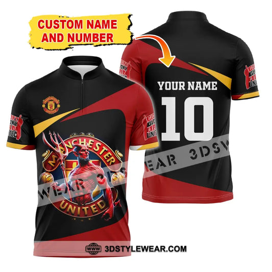 Unisex Shirt Custom Name And Number Football Euro 2024 Mufc Polo Long Sleeve T-Shirt