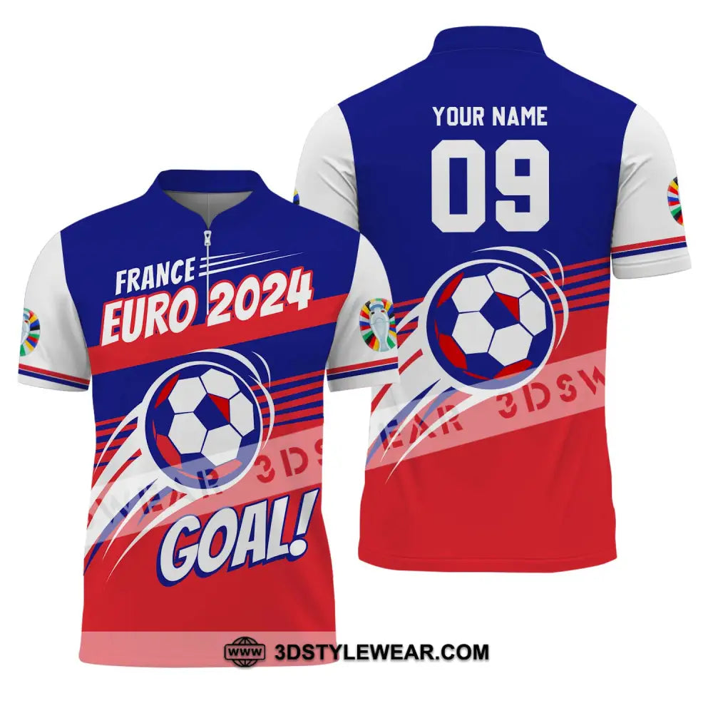 Unisex Shirt - Custom Name And Number France Euro 2024 National Team Goal! T-Shirt