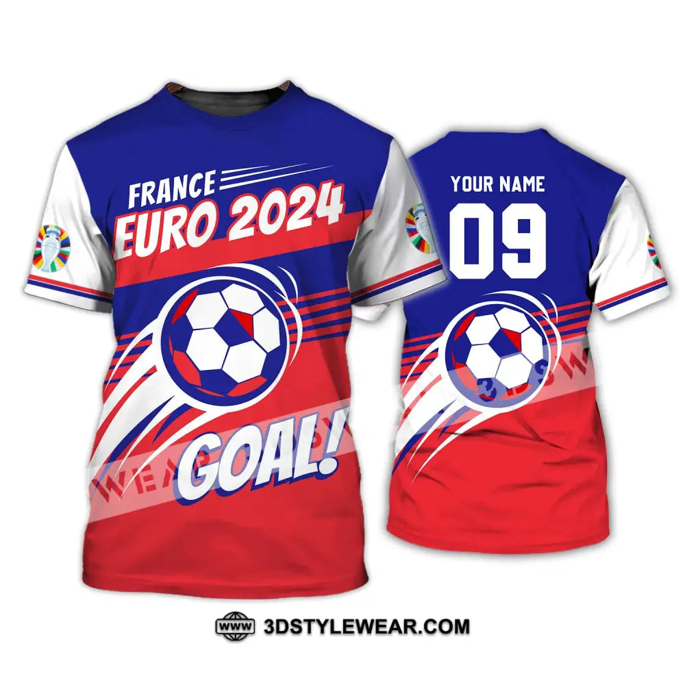 Unisex Shirt - Custom Name And Number France Euro 2024 National Team Goal! T-Shirt / S T-Shirt