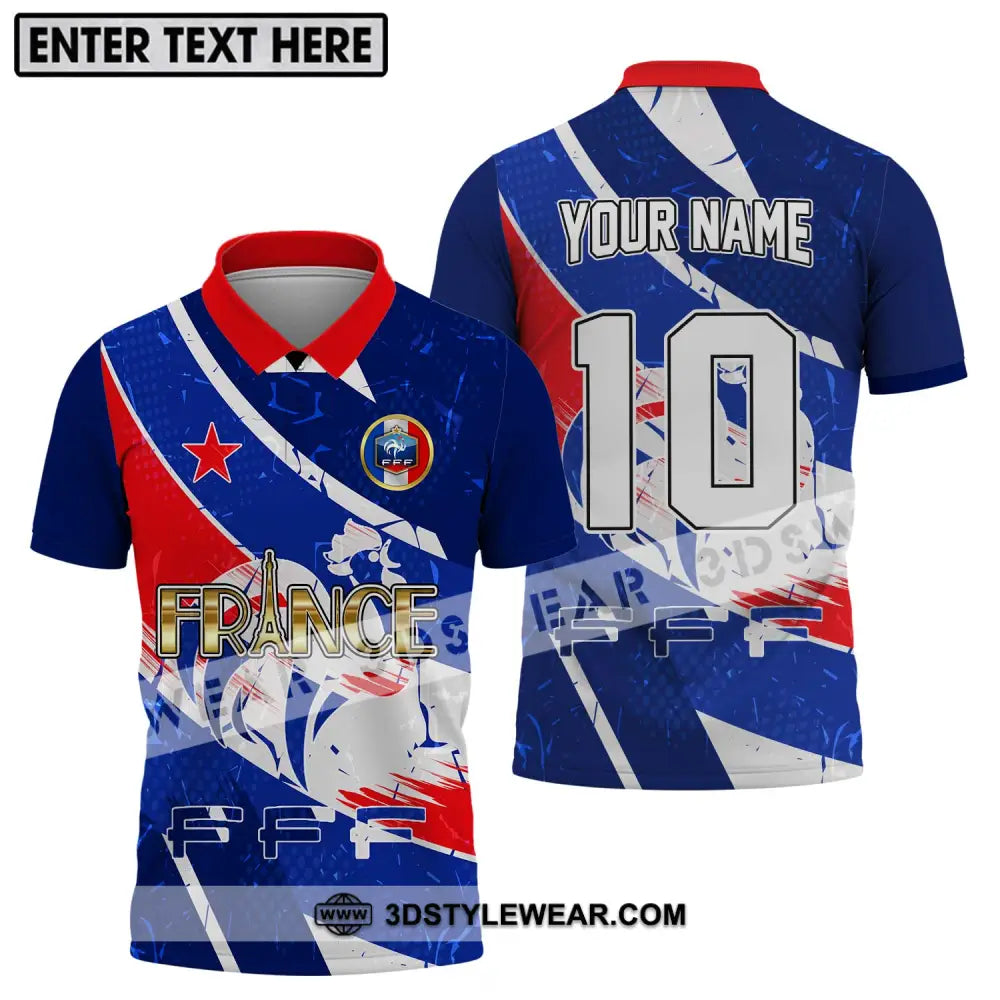 Unisex Shirt - Custom Name And Number France National Team Polo / S T-Shirt