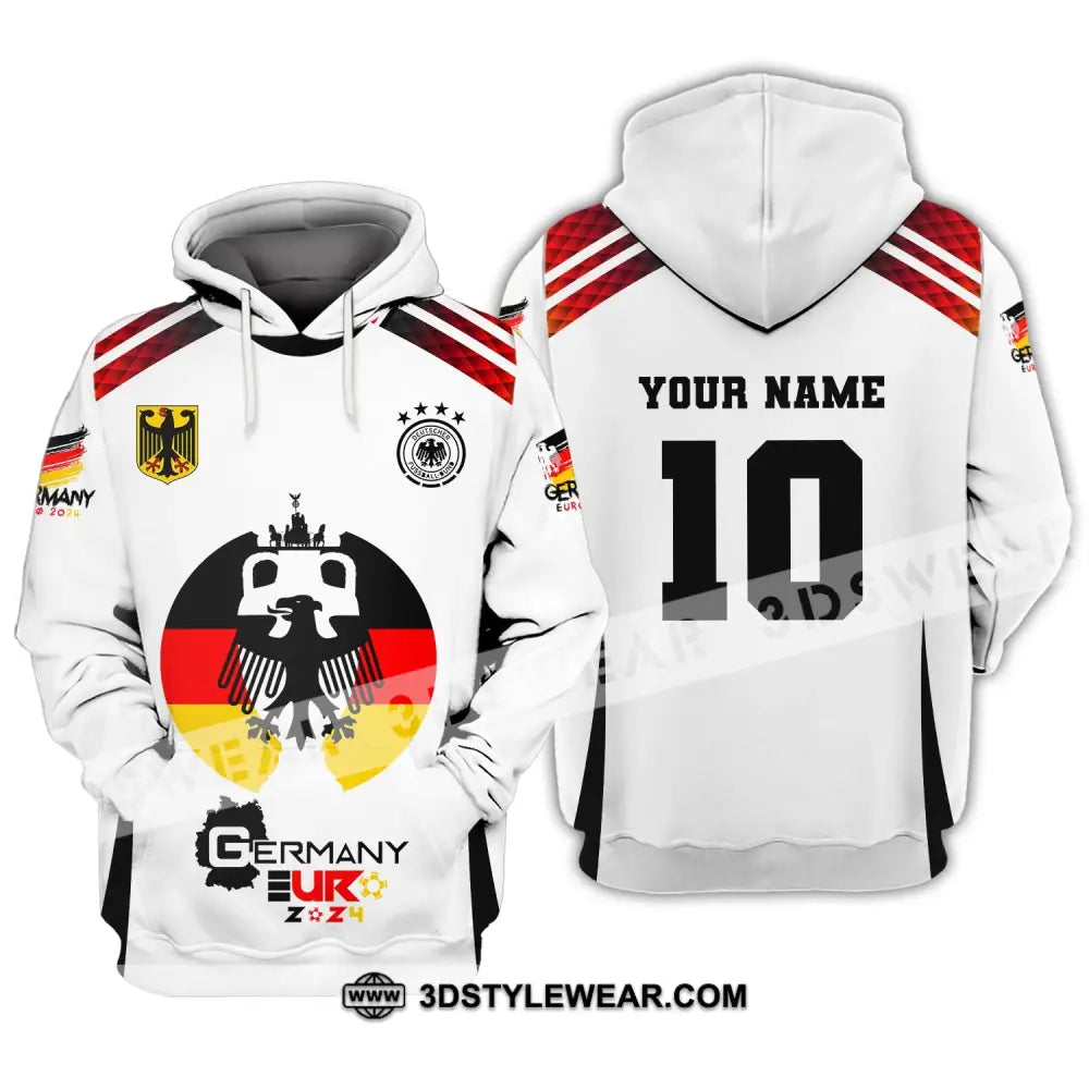 Unisex Shirt Custom Name And Number Germany Euro 2024 Football Polo Long Sleeve Hoodie / S T-Shirt