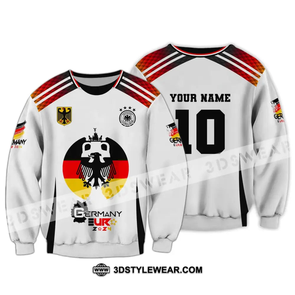 Unisex Shirt Custom Name And Number Germany Euro 2024 Football Polo Long Sleeve / S T-Shirt