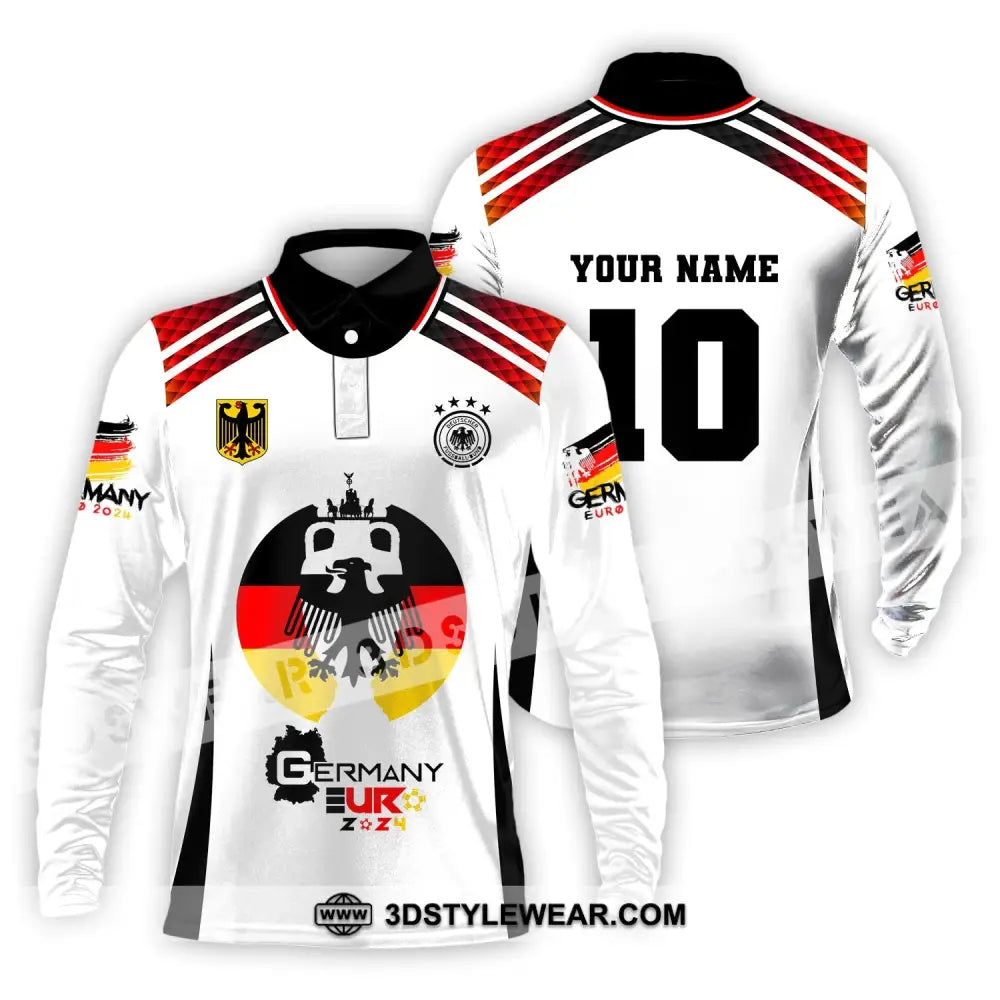 Unisex Shirt Custom Name And Number Germany Euro 2024 Football Polo Long Sleeve / S T-Shirt