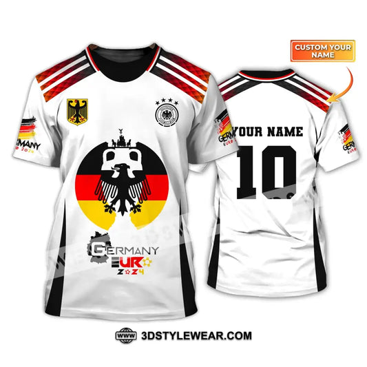 Unisex Shirt Custom Name And Number Germany Euro 2024 Football Polo Long Sleeve T-Shirt