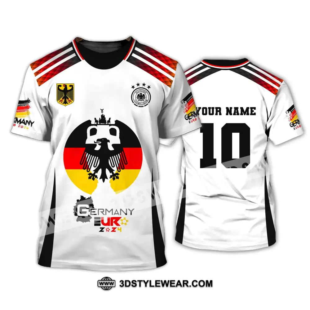 Unisex Shirt Custom Name And Number Germany Euro 2024 Football Polo Long Sleeve T-Shirt / S