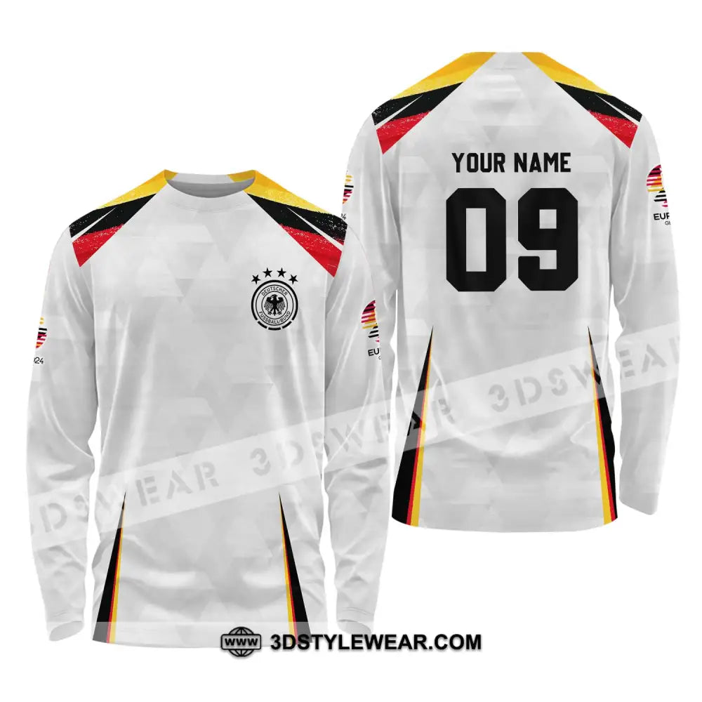 Unisex Shirt - Custom Name And Number Germany Euro 2024 Long Sleeve / S T-Shirt