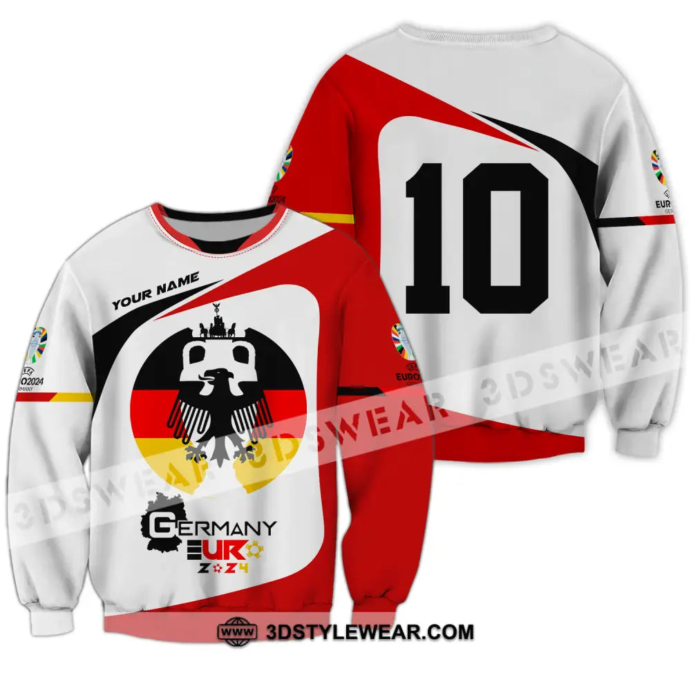 Unisex Shirt - Custom Name And Number Germany Euro 2024 Long Sleeve / S T-Shirt