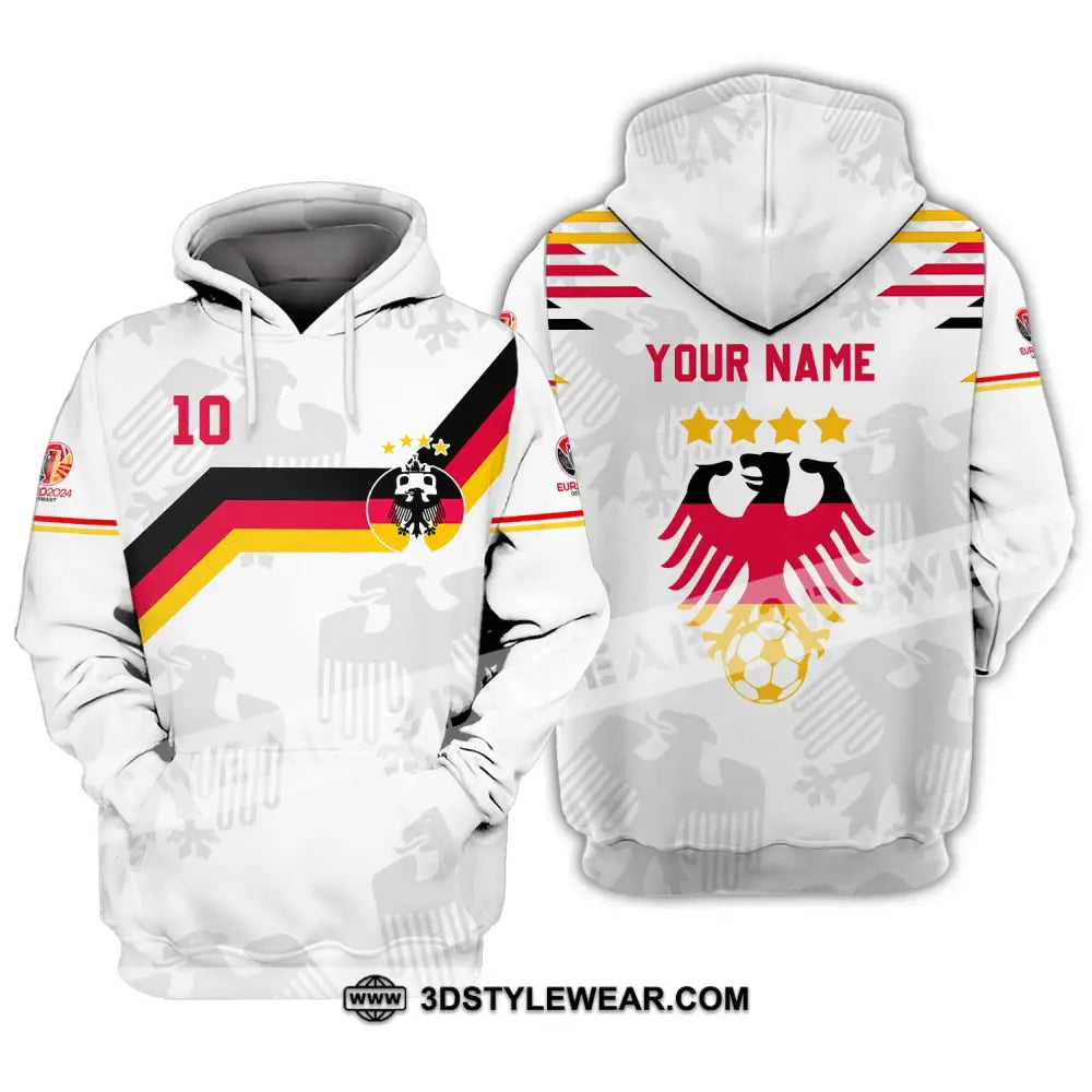 Unisex Shirt - Custom Name And Number Germany Euro 2024 White Color Hoodie / S T-Shirt