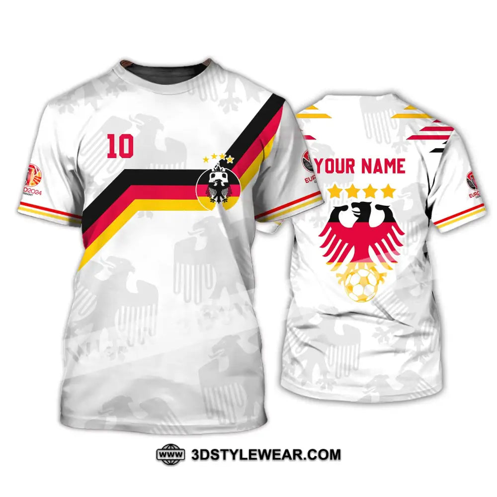 Unisex Shirt - Custom Name And Number Germany Euro 2024 White Color T-Shirt / S T-Shirt