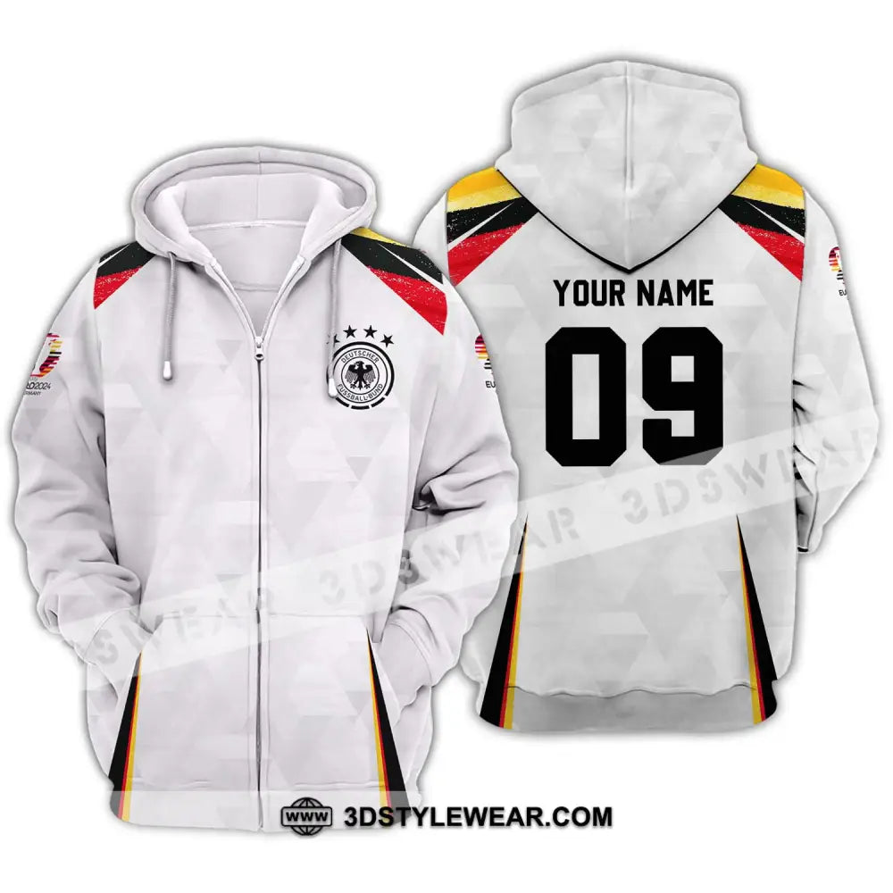 Unisex Shirt - Custom Name And Number Germany Euro 2024 Zipper Hoodie / S T-Shirt