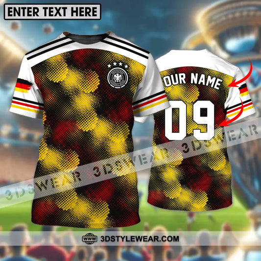 Unisex Shirt - Custom Name And Number Germany Flag Color T-Shirt