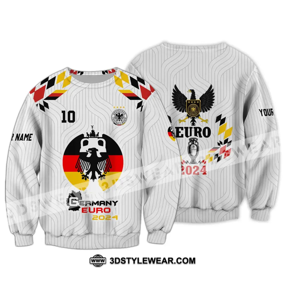 Unisex Shirt - Custom Name And Number Germany Team Euro 2024 Long Sleeve / S T-Shirt