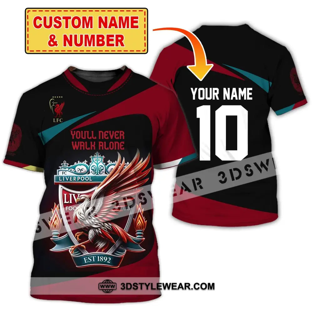 Unisex Shirt Custom Name And Number Kop Football Hoodie Long Sleeve T-Shirt