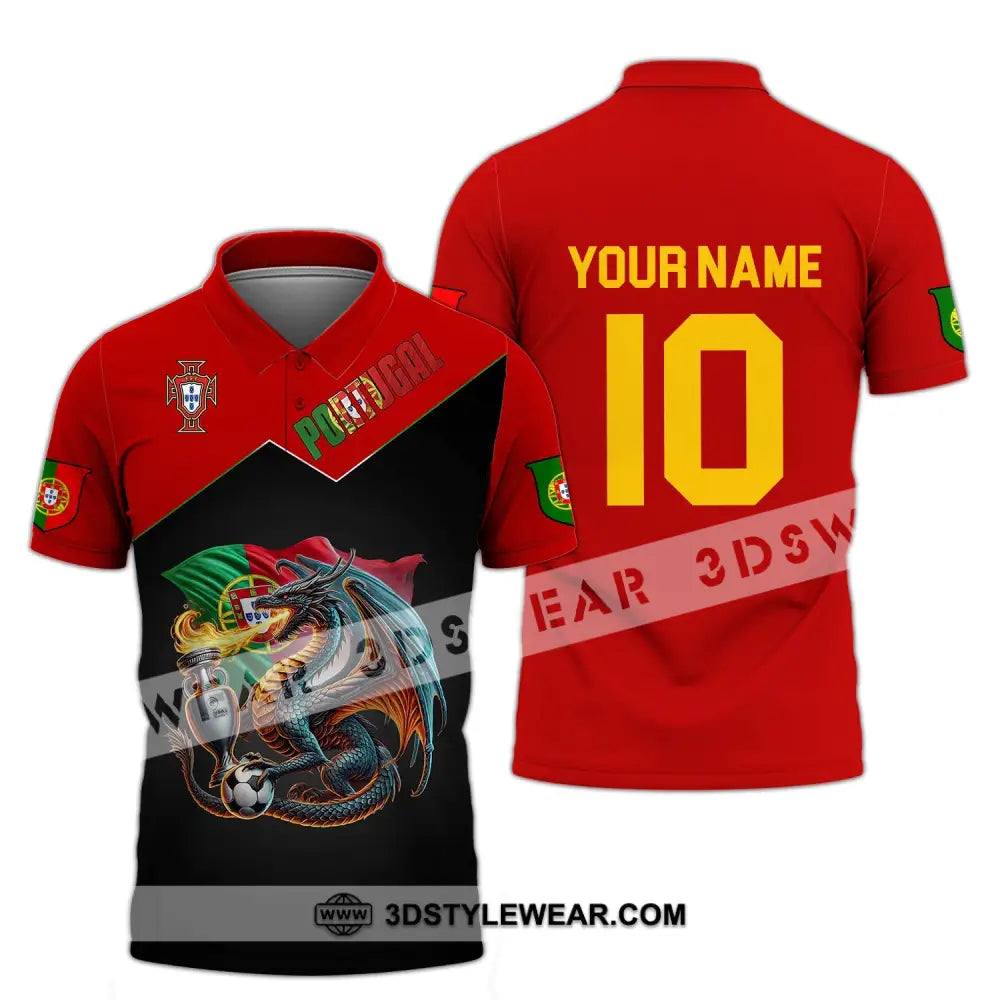 Unisex Shirt - Custom Name And Number National Team Sport Portugal Polo / S T-Shirt