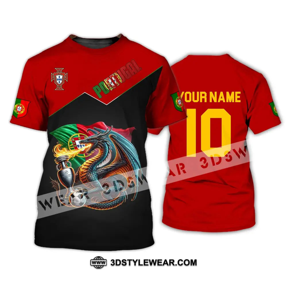 Unisex Shirt - Custom Name And Number National Team Sport Portugal T-Shirt / S T-Shirt