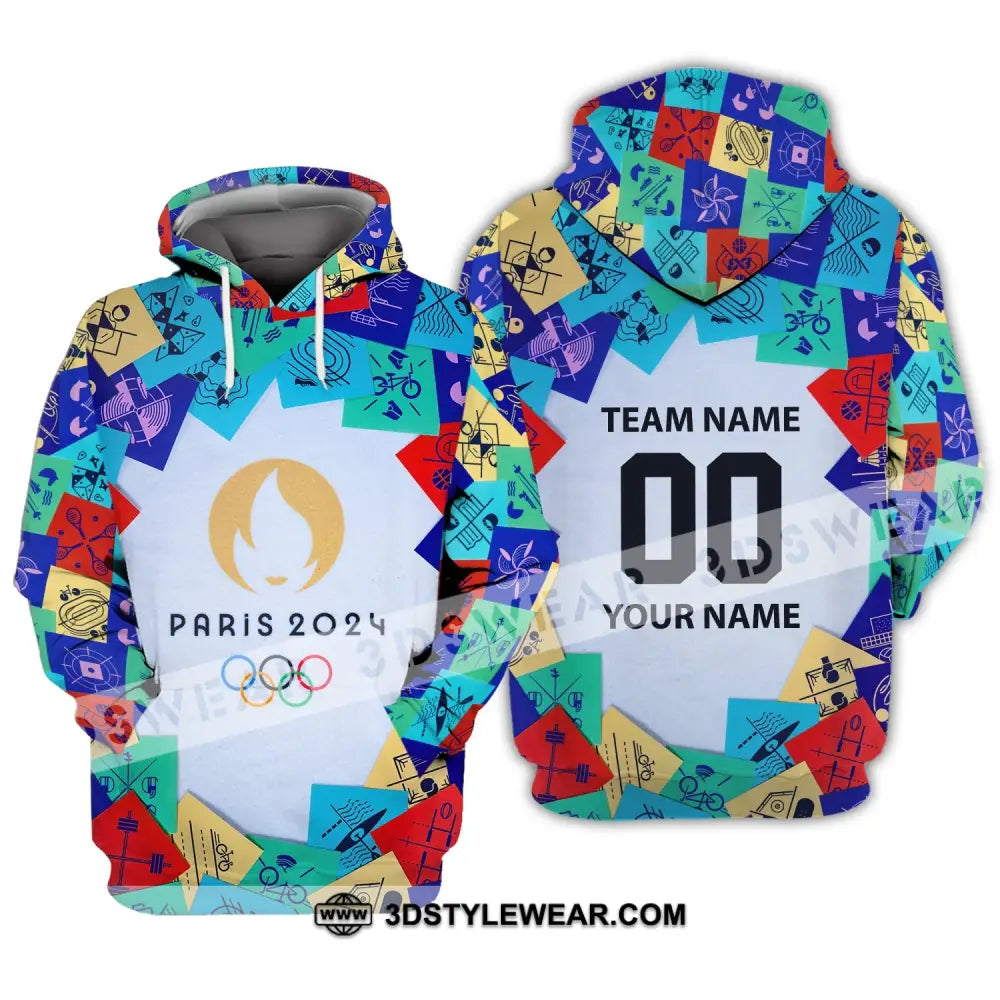 Unisex Shirt Custom Name And Number Paris Olympic 2024 France Long Sleeve Polo Hoodie / S T-Shirt