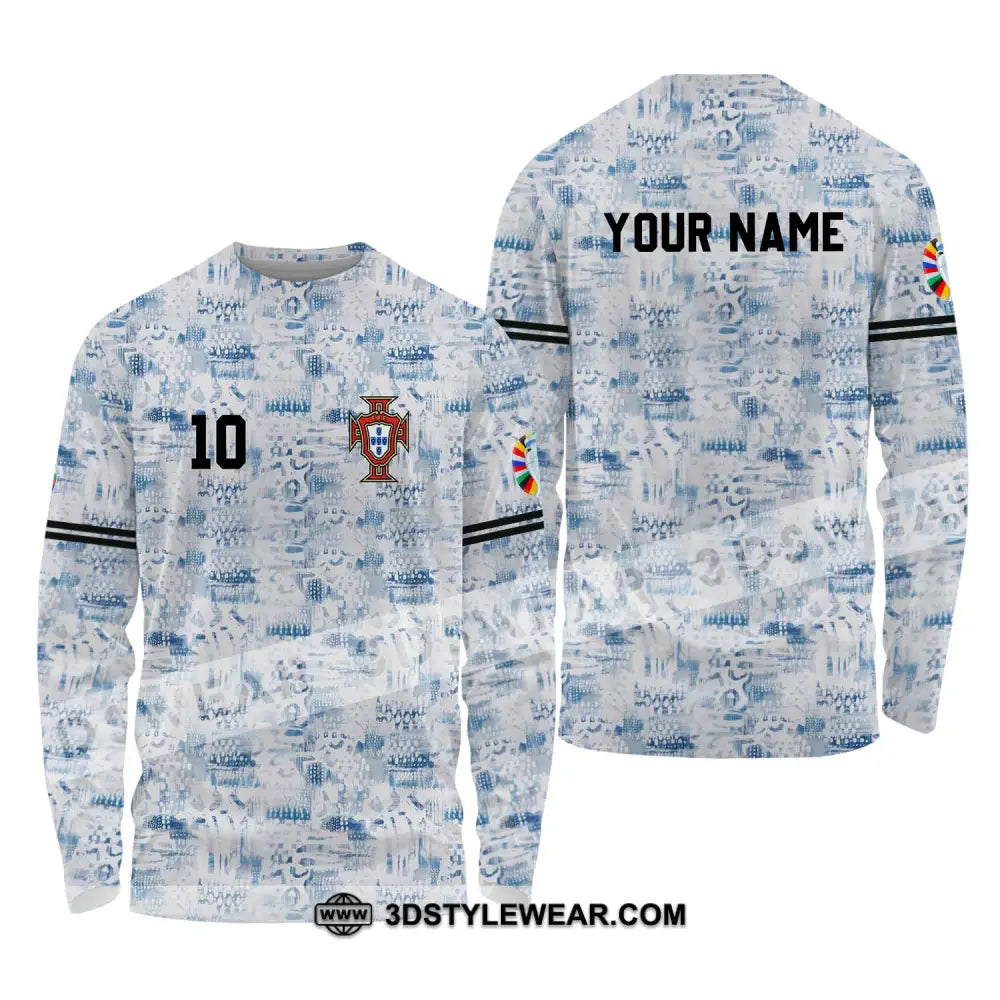 Unisex Shirt - Custom Name And Number Portugal National Team Long Sleeve / S T-Shirt